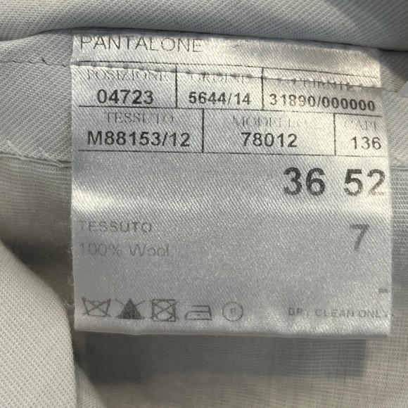 Canali Wool Trousers Mens 36x30 Black 100% Wool Flat Front Made in Italy - Picture 7 of 10